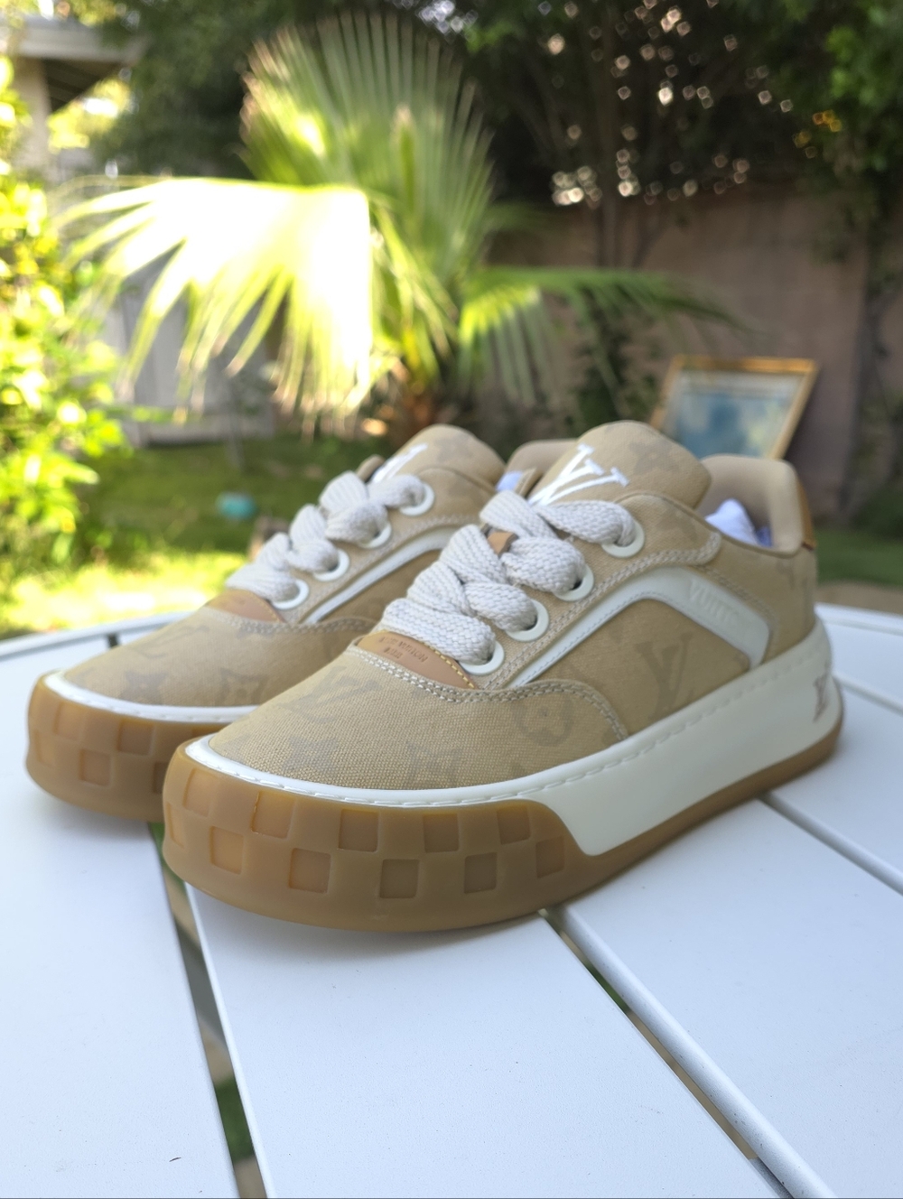 LV Louis Vuitton Tilted Sneakers Shoes Size Women US 7.5 (38)